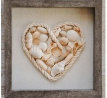 Picture of nautical heart shadowbox craft