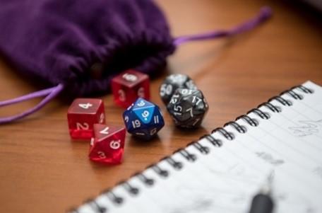 Dice on a tabletop